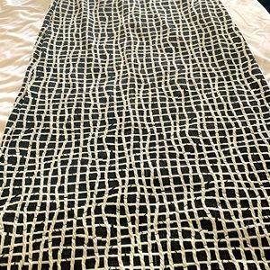 Black and white full length skirt
